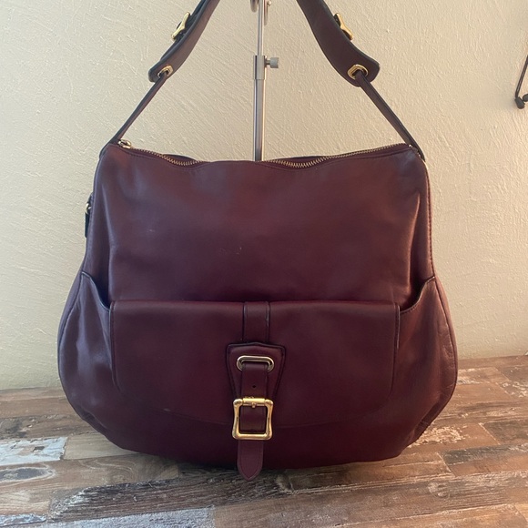 Lauren Ralph Lauren Handbags - Lauren Ralph Lauren Deep Burgundy Shoulder Bag